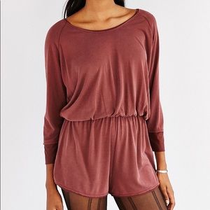 Silence + Noise Romper, Size Medium Dusty Rose